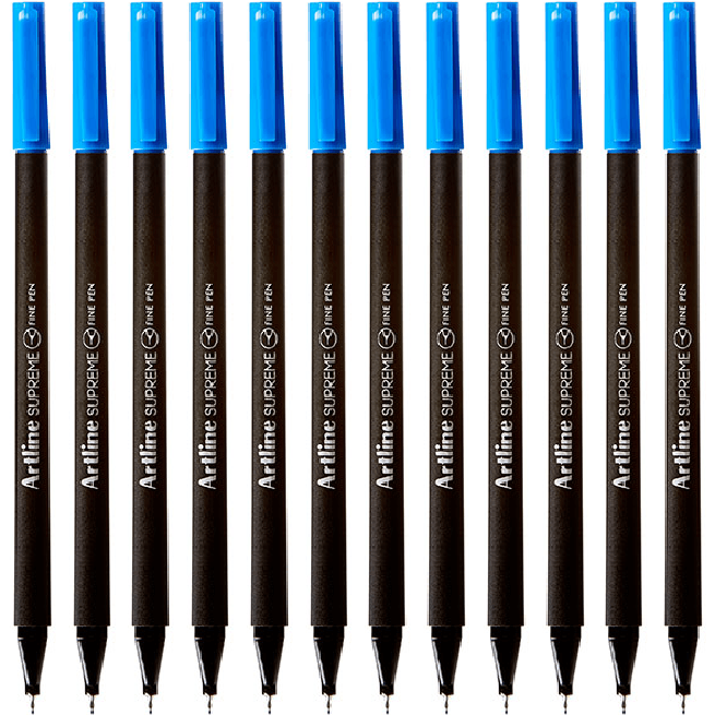 Artline Supreme Fineliner Pen 0.4mm Blue Box 12 Fineline 102103 (Box 12) - SuperOffice