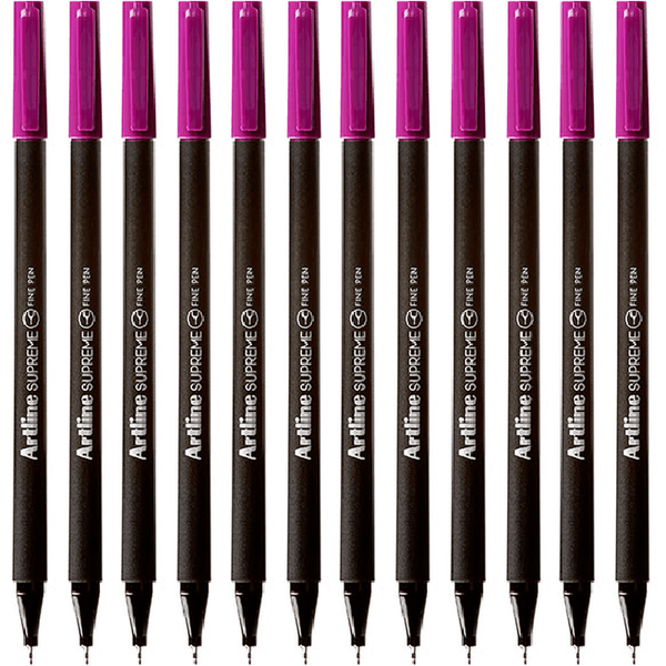 Artline Supreme Fineliner Pen 0.4mm Magenta Box 12 Fineline 102116 (Box 12) - SuperOffice