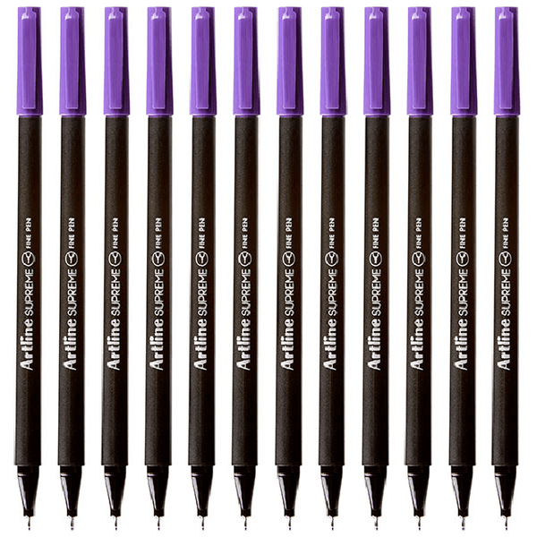 Artline Supreme Fineliner Pen 0.4mm Purple Box 12 Fineline 102106 (Box 12) - SuperOffice