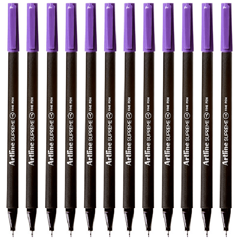Artline Supreme Fineliner Pen 0.4mm Purple Box 12 Fineline 102106 (Box 12) - SuperOffice