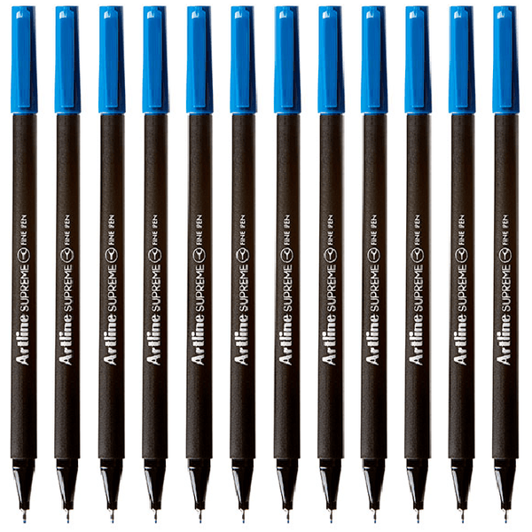 Artline Supreme Fineliner Pen 0.4mm Royal Blue Box 12 Fineline 102123 (Box 12) - SuperOffice