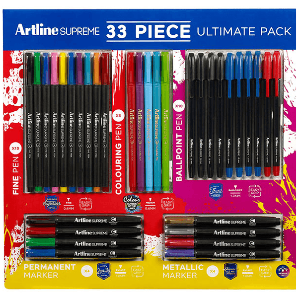 Artline Supreme Markers Ultimate Value Pack 33 Piece ARTLINEPACK5 - SuperOffice