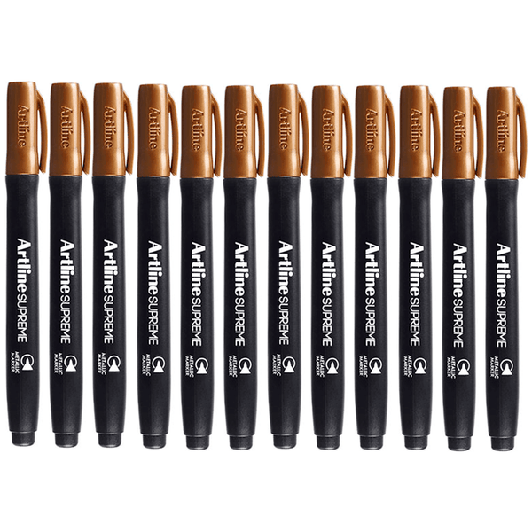Artline Supreme Metallic Marker Bronze Box 12 109934 - SuperOffice
