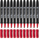 Artline Supreme Permanent Marker Chisel Red Box 12 109102 (Box 12) - SuperOffice