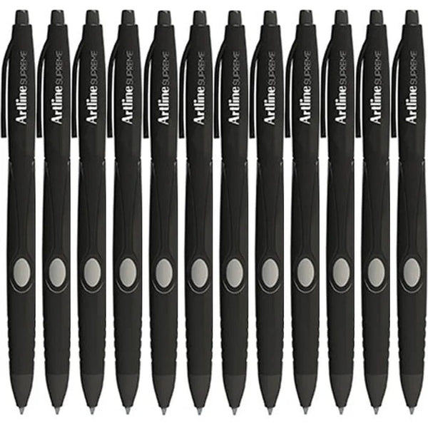 Artline Supreme Retractable Ballpoint Pen 1.0mm Black Box 12 181201 (Box 12) - SuperOffice