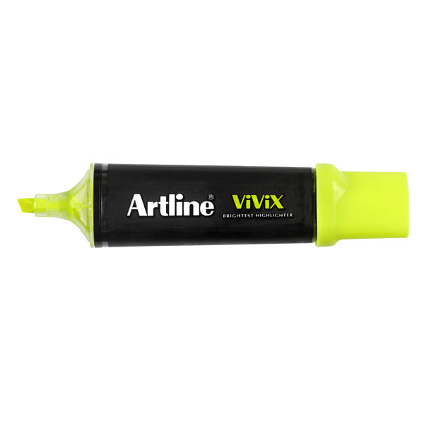 Artline Vivix Highlighters Chisel Tip Liquid Yellow Box 10 167007 (Box 10) - SuperOffice
