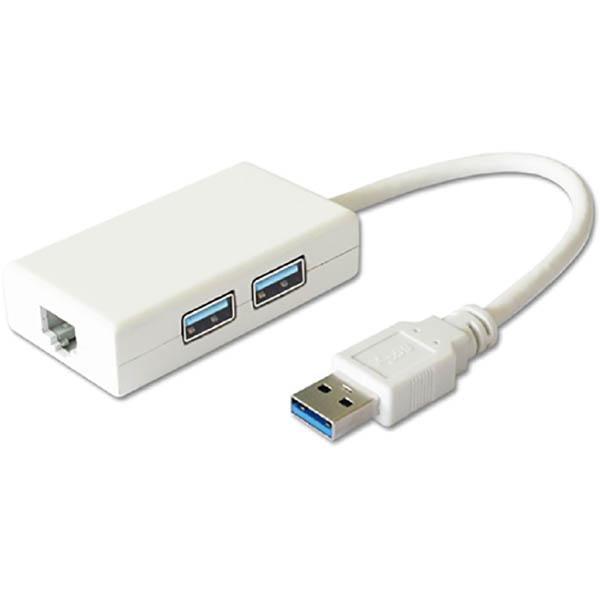 Astrotek Rj45 Usb 3.0 2 Ports Hub Gigabit Ethernet Lan Network Adapter Converter 150Mm CBAT-USB-HUBLAN - SuperOffice