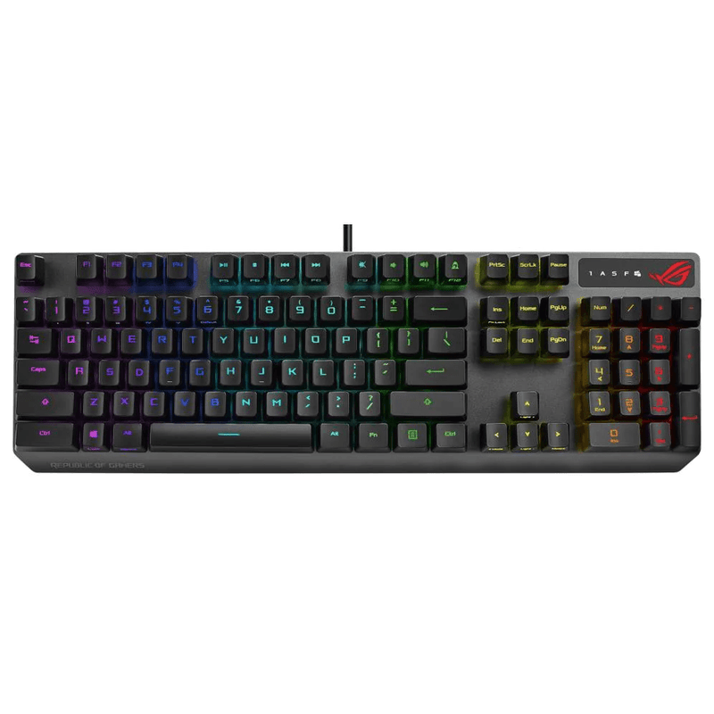 ASUS ROG Strix Scope RX Blue Switch RGB Mechanical Optical Gaming Keyboard Black ROG STRIX SCOPE RX/BL - SuperOffice