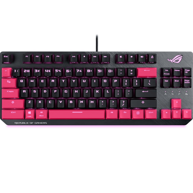 ASUS ROG Strix Scope TKL Compact Gaming Keyboard Electro Punk Pink ROG STRIX SCOPE TKL ELECTRO PUNK - SuperOffice