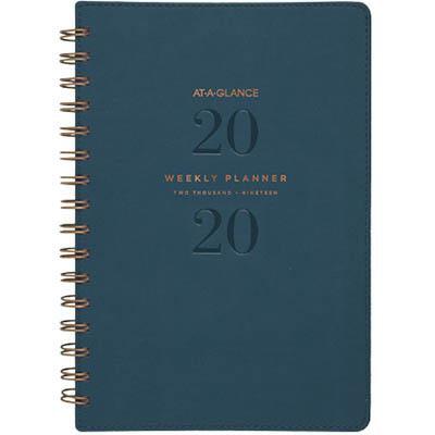At-A-Glance 2020 Signature Collection Wirebound Weekly Planner A5 Navy AAG300420 - SuperOffice