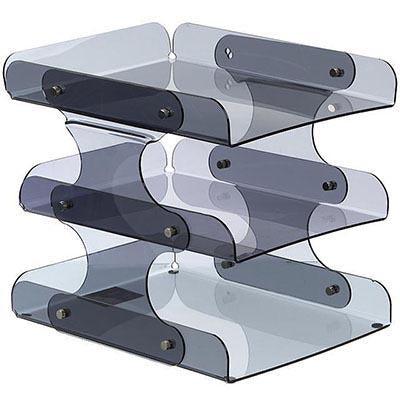 Avante Document Tray 3 Tier Set Smoke 46456 - SuperOffice