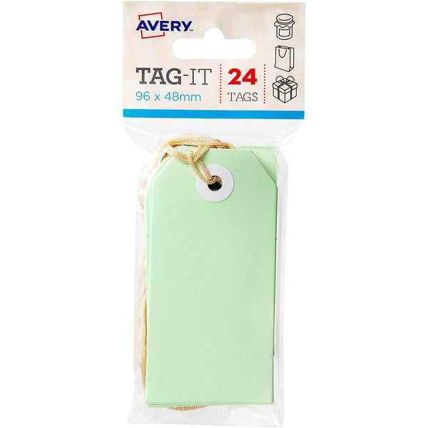 Avery 13203 Tag-It With String Size 3 Pastel Green Pack 24 13203 - SuperOffice