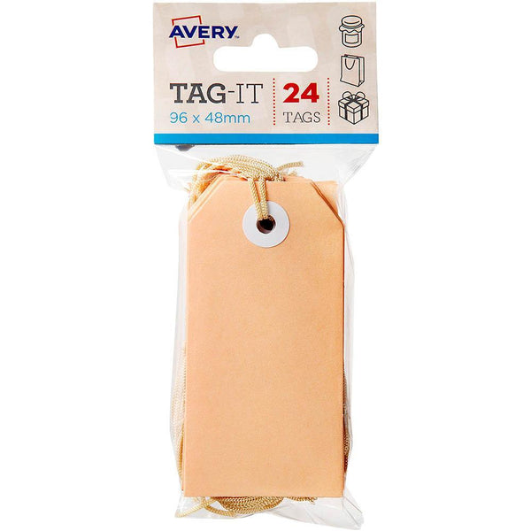 Avery 13204 Tag-It With String Size 3 Pastel Peach Pack 24 13204 - SuperOffice