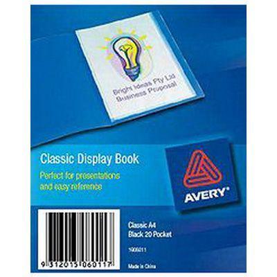 Avery 1906011 Display Book Classic A4 20 Pockets Black 1906011 - SuperOffice