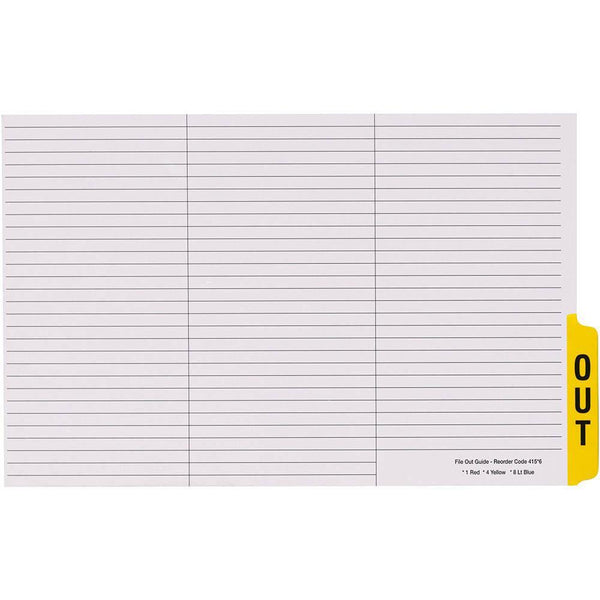 Avery 41546 Outguide White With Yellow Tab 388 X 242Mm Pack 25 41546 - SuperOffice