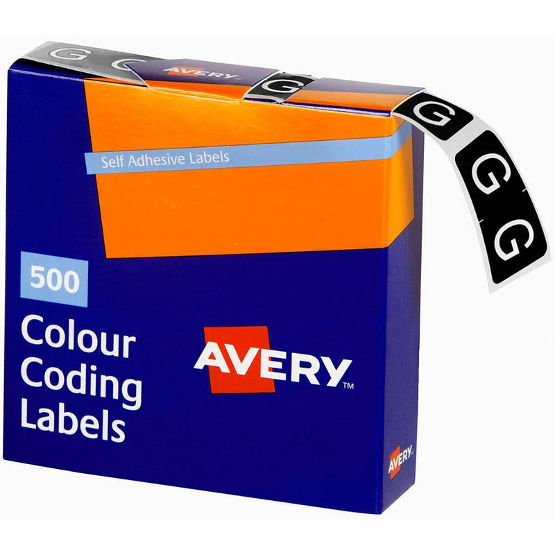 Avery 43207 Label Side Tab G Colour Code 25 X 38Mm Dark Green Pack 500 43207 - SuperOffice