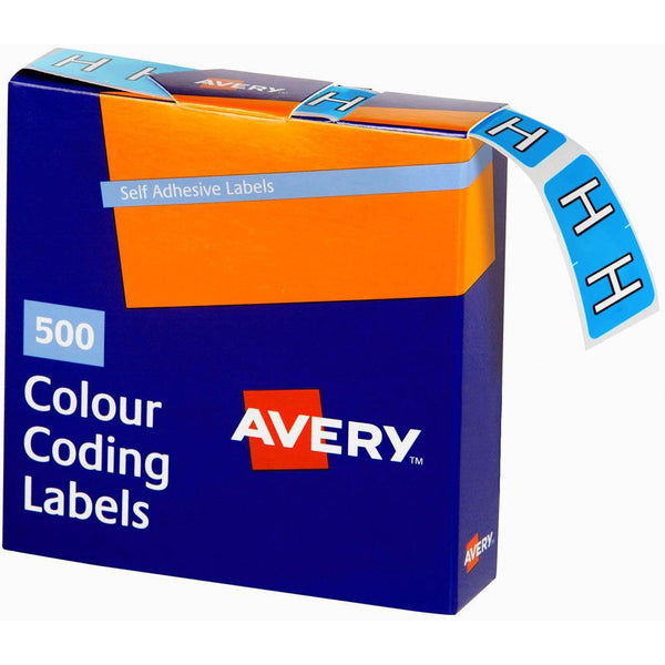 Avery 43208 Label Side Tab H Colour Code 25 X 38Mm Blue Pack 500 43208 - SuperOffice