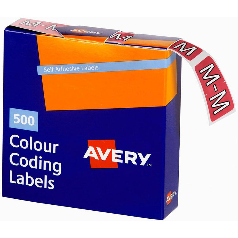 Avery 43213 Label Side Tab M Colour Code 25 X 38Mm Pink Pack 500 43213 - SuperOffice