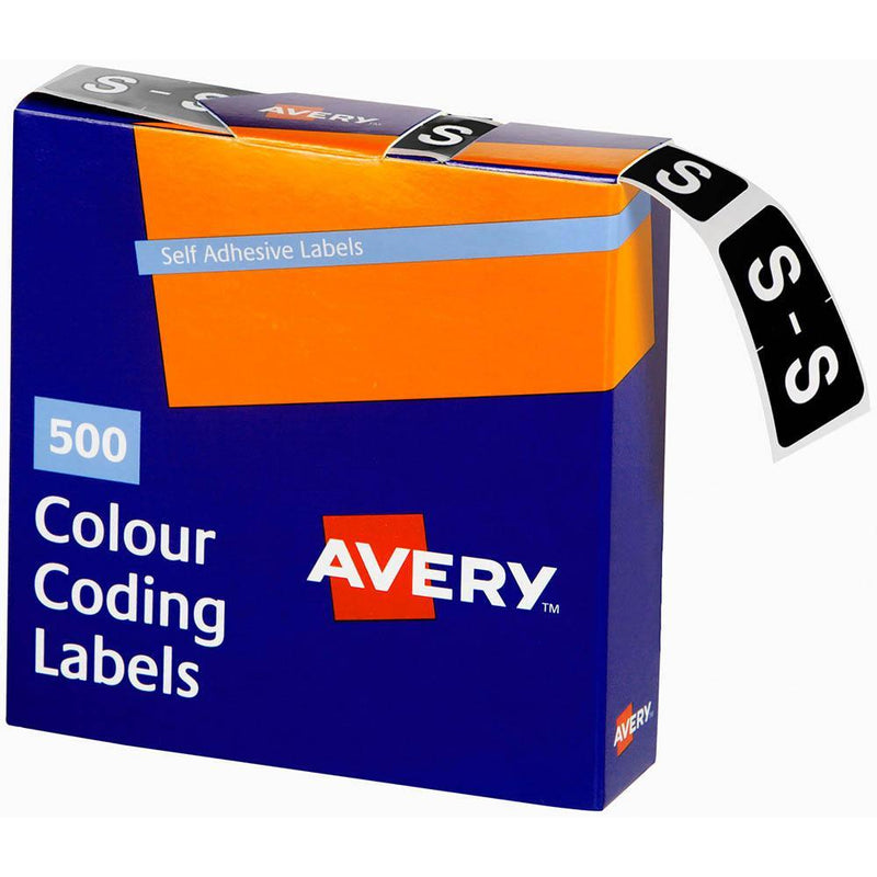 Avery 43219 Label Side Tab S Colour Code 25 X 38Mm Dark Green Pack 500 43219 - SuperOffice