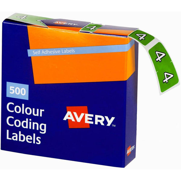 Avery 43244 Label Side Tab Year Code 4 25 X 38Mm Light Green Pack 500 43244 - SuperOffice
