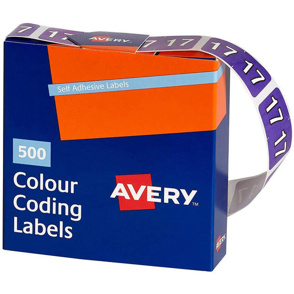 Avery 43267 Label Side Tab Year Code 17 25 X 38Mm Purple Pack 500 43267 - SuperOffice