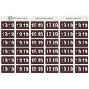 Avery 43369 Label Side Tab Year Code 19 25 X 38Mm Brown Box 180 43369 - SuperOffice