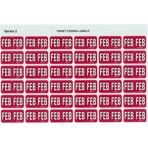 Avery 43402 Label Side Tab Feb Colour Code 23 X 38Mm Red Pack 180 43402 - SuperOffice