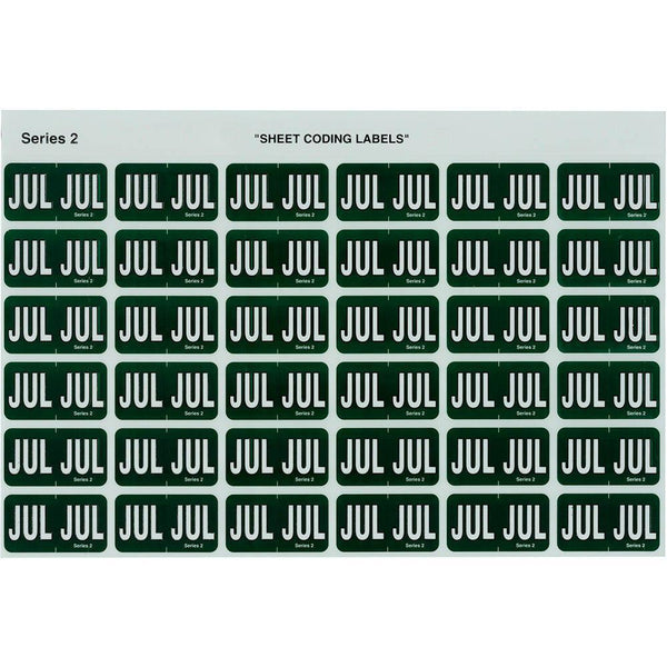 Avery 43407 Label Side Tab Jul Colour Code 23 X 38Mm Dark Green Pack 180 43407 - SuperOffice