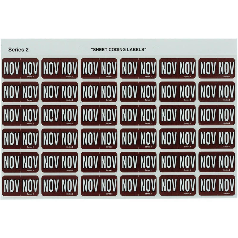 Avery 43411 Label Side Tab Nov Colour Code 23 X 38Mm Brown Pack 180 43411 - SuperOffice