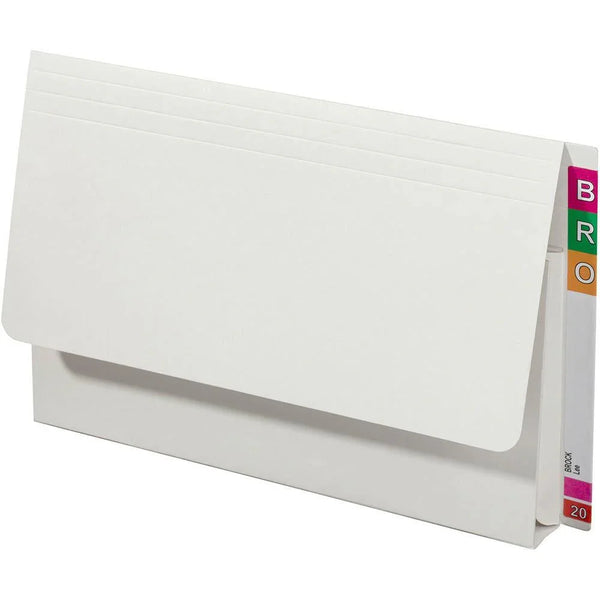 Avery 43955 Lateral Document Wallet Extra Heavy Weight Foolscap White Box 20 43955 - SuperOffice