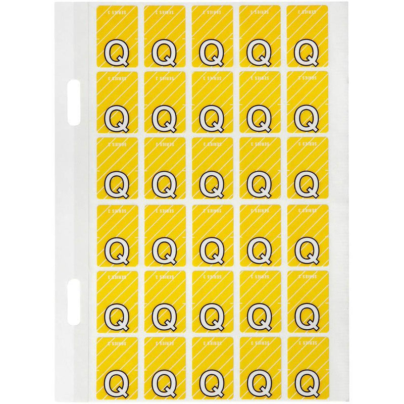 Avery 44417 Label Top Tab Q Colour Code 20 X 30Mm Yellow With Stripe Pack 150 44417 - SuperOffice