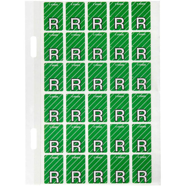 Avery 44418 Label Top Tab R Colour Code 20 X 30Mm Light Green With Stripe Pack 150 44418 - SuperOffice