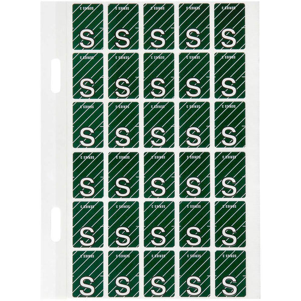Avery 44419 Label Top Tab S Colour Code 20 X 30Mm Dark Green With Stripe Pack 150 44419 - SuperOffice