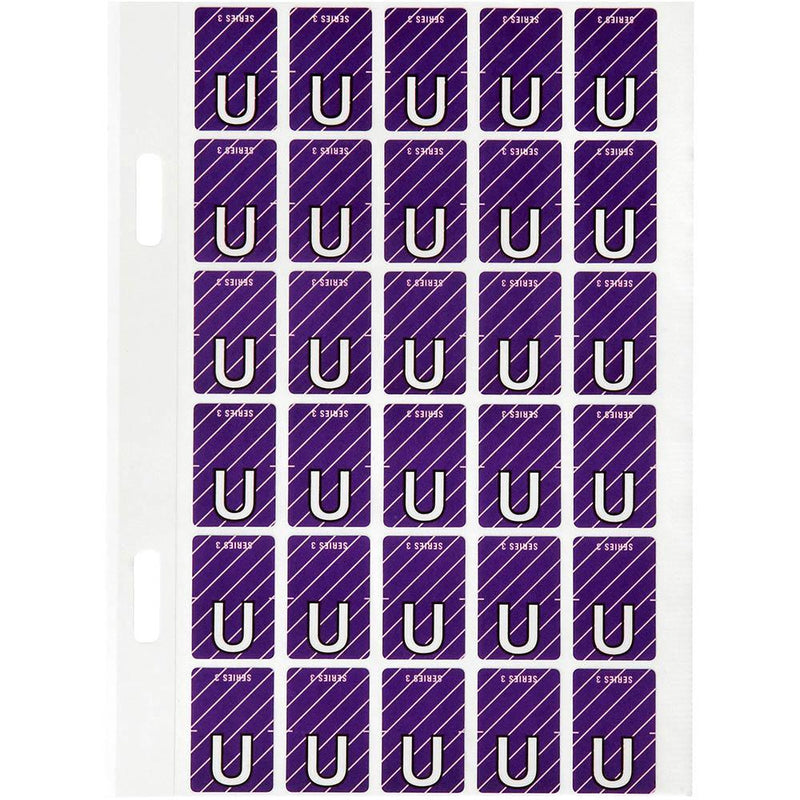 Avery 44421 Label Top Tab U Colour Code 20 X 30Mm Purple With Stripe Pack 150 44421 - SuperOffice