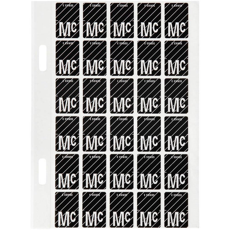 Avery 44427 Label Top Tab Mc Colour Code 20 X 30Mm Black With Stripe Pack 150 44427 - SuperOffice