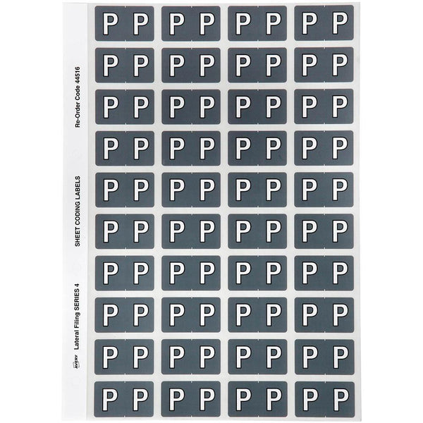 Avery 44516 Label Side Tab P Colour Code 25 X 42Mm Grey Pack 240 44516 - SuperOffice