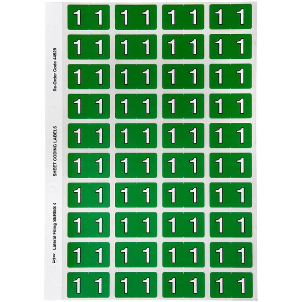 Avery 44529 Label Side Tab Year Code 1 25 X 42Mm Dark Green Pack 240 44529 - SuperOffice