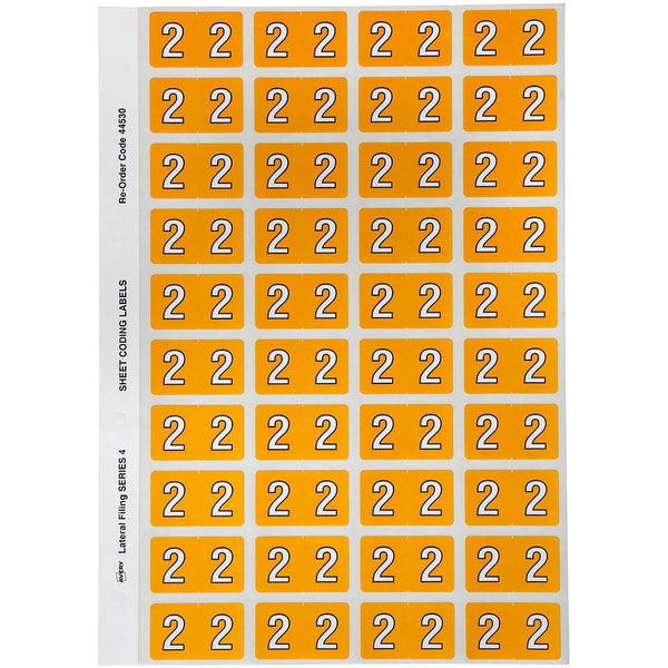 Avery 44530 Label Side Tab Year Code 2 25 X 42Mm Orange Pack 240 44530 - SuperOffice