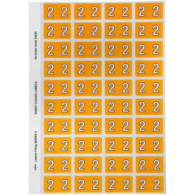Avery 44530 Label Side Tab Year Code 2 25 X 42Mm Orange Pack 240 44530 - SuperOffice