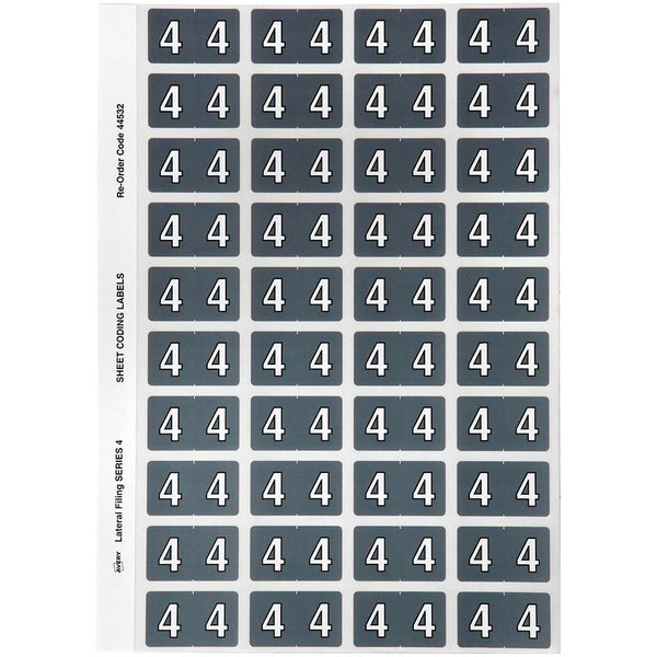 Avery 44532 Label Side Tab Year Code 4 25 X 42Mm Grey Pack 240 44532 - SuperOffice