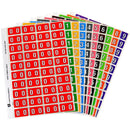 Avery 44539 Label Kit Side Tab Numeric Series 25x42mm Assorted Colours Pack 400 44539 - SuperOffice