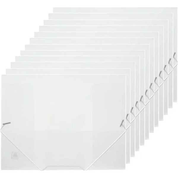 Avery 47708 Document Wallet A4 3 Flap Elastic Closure Clear 12 Pack 47708 (12 Pack) - SuperOffice