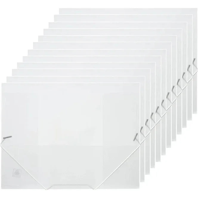 Avery 47708 Document Wallet A4 3 Flap Elastic Closure Clear 12 Pack 47708 (12 Pack) - SuperOffice