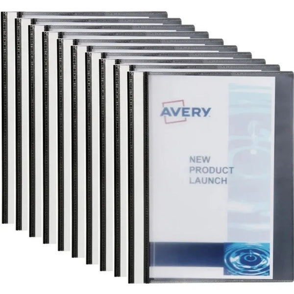 Avery 49020 Management File Extra Wide A4 50 Sheets Black 10 Pack 49020 (10 Pack) - SuperOffice