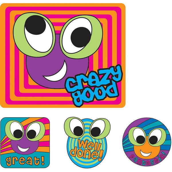 Avery 69610 Merit Stickers Googly Eyes 30Mm Assorted Colours Pack 100 69610 - SuperOffice