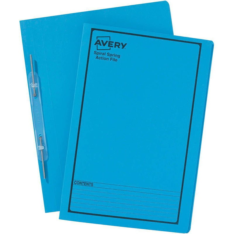 Avery 85204 Spiral Spring Action File Foolscap Blue 85204 - SuperOffice
