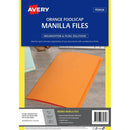 Avery 88272 Manilla Folder Foolscap Orange Pack 20 88272 - SuperOffice