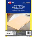 Avery 88300 Manilla Folder With 24 Laser Title Label Foolscap Buff Pack 20 88300 - SuperOffice