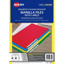 Avery 88350 Manilla Folder Foolscap Assorted Colours With 24 Laser Label Pack 20 88350 - SuperOffice