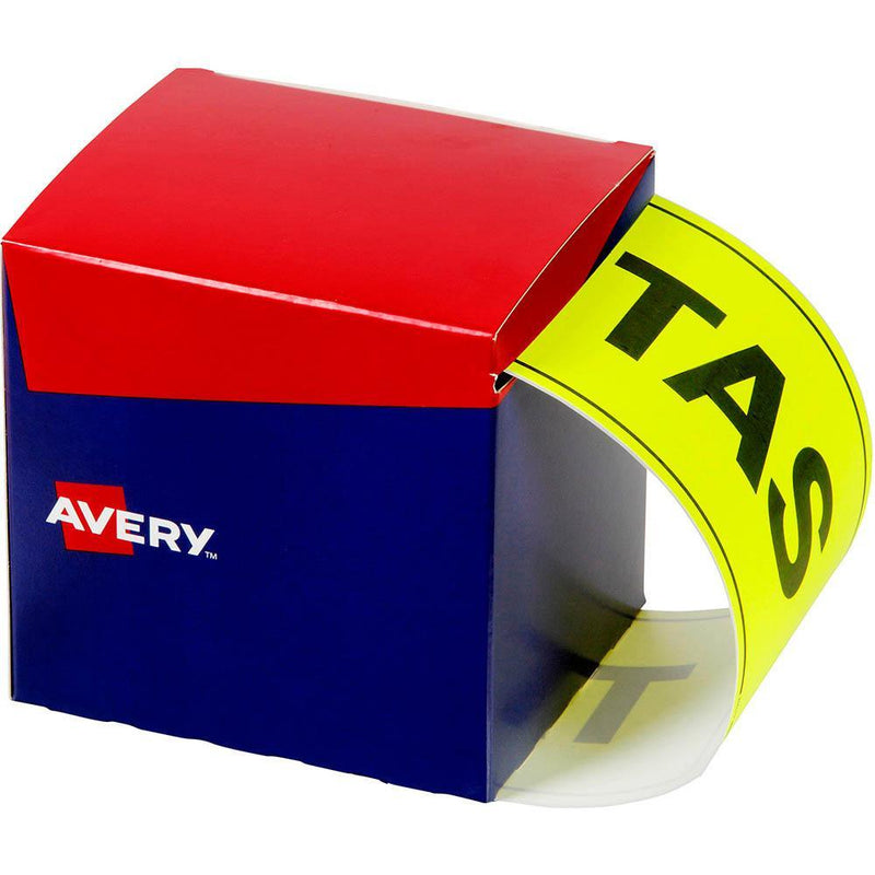 Avery 932606 State Identification Labels Tas 100 X 150.4Mm Fluro Yellow Pack 500 932606 - SuperOffice